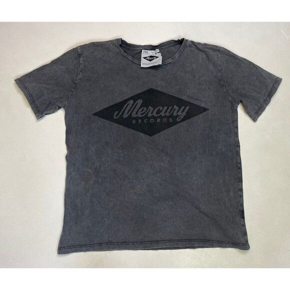 ZARA Mercury Records Graphic T-shirt Women Medium Gray Music Short Sleeve - Picture 1 of 5